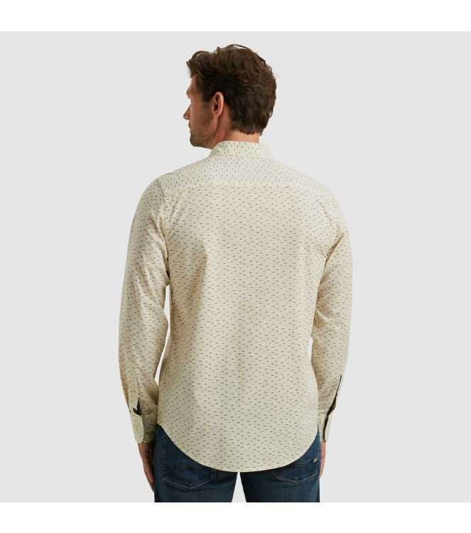 PME Legend LONG SLEEVE SHIRT Allover print on Bone White