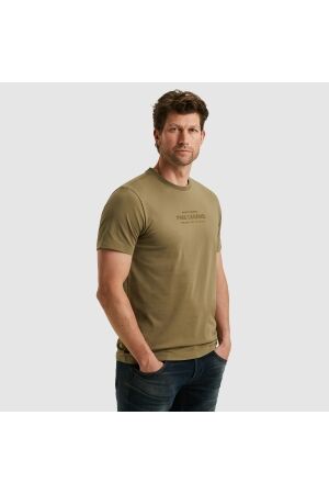 PME Legend Short sleeve r-neck cotton elastan 6389 Dusky green