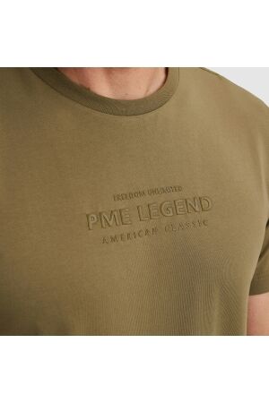 PME Legend Short sleeve r-neck cotton elastan 6389 Dusky green
