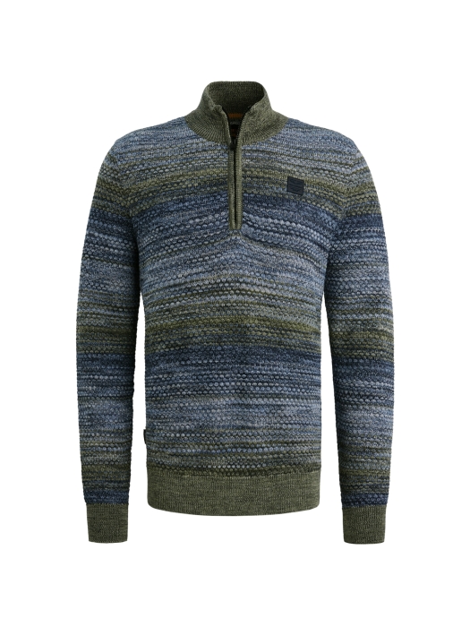 PME Legend Half zip collar colormix 5301 Vintage Indigo