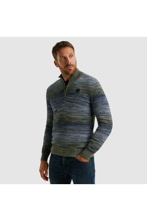 PME Legend Half zip collar colormix 5301 Vintage Indigo