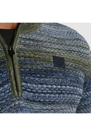 PME Legend Half zip collar colormix 5301 Vintage Indigo