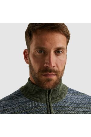 PME Legend Half zip collar colormix 5301 Vintage Indigo