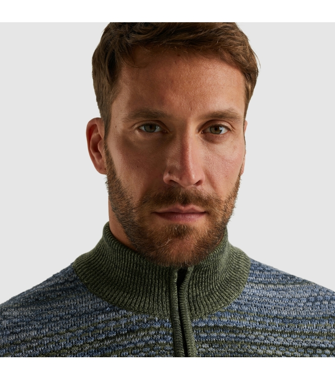 PME Legend Half zip collar colormix 5301 Vintage Indigo