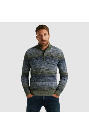 PME Legend Half zip collar colormix 5301 Vintage Indigo