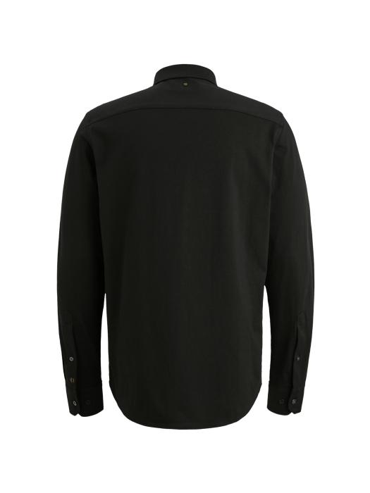 PME Legend LONG SLEEVE SHIRT Satin Jersey 999 Black
