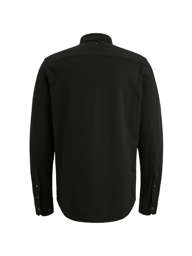 PME Legend LONG SLEEVE SHIRT Satin Jersey 999 Black