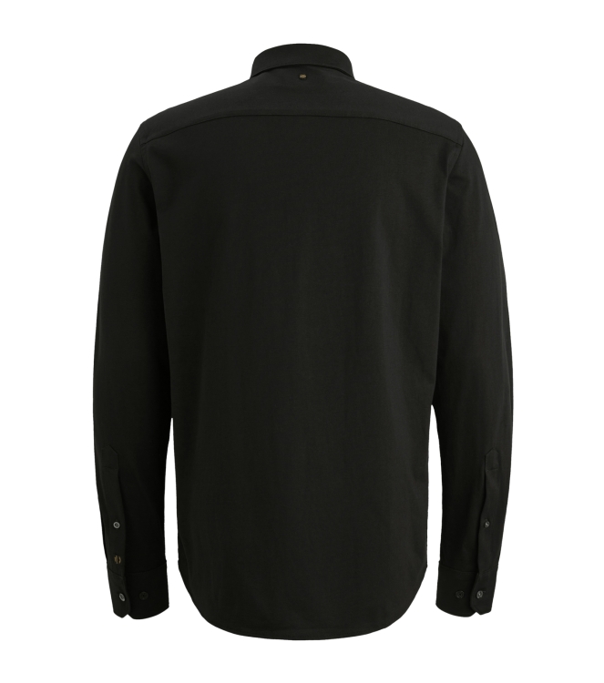 PME Legend LONG SLEEVE SHIRT Satin Jersey 999 Black