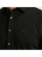 PME Legend LONG SLEEVE SHIRT Satin Jersey 999 Black