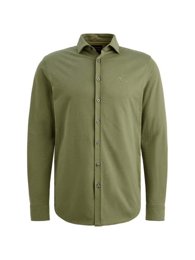 PME Legend LONG SLEEVE SHIRT Satin Jersey 6213 Four leaf clover