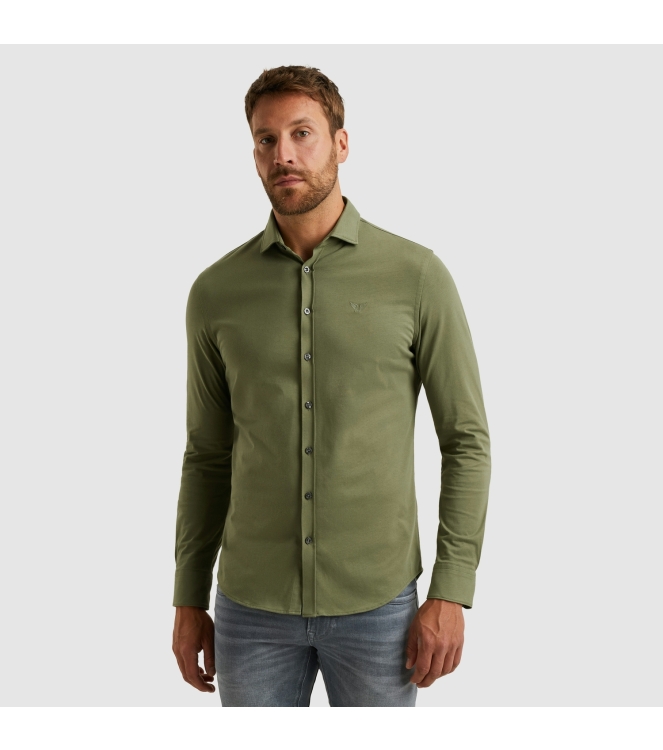 PME Legend LONG SLEEVE SHIRT Satin Jersey 6213 Four leaf clover