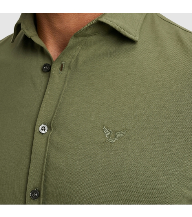 PME Legend LONG SLEEVE SHIRT Satin Jersey 6213 Four leaf clover