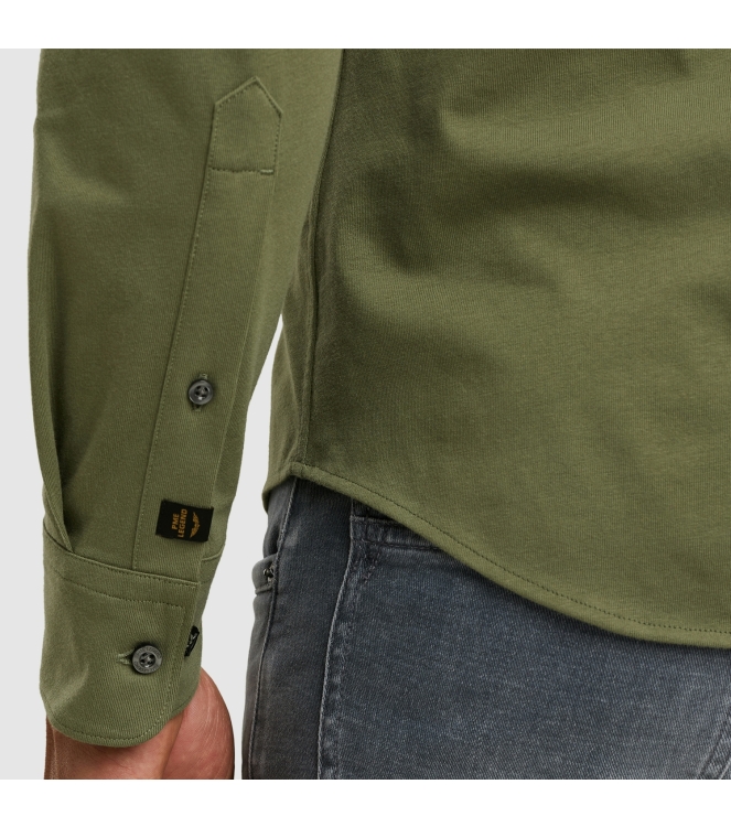 PME Legend LONG SLEEVE SHIRT Satin Jersey 6213 Four leaf clover