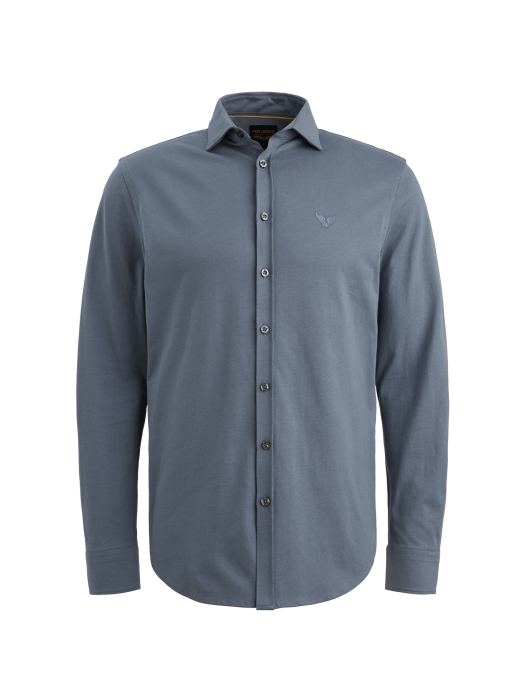 PME Legend LONG SLEEVE SHIRT Satin Jersey 5301 Vintage Indigo