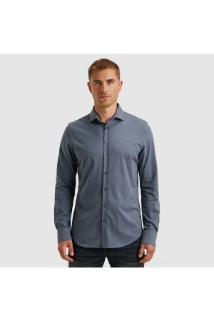 PME Legend LONG SLEEVE SHIRT Satin Jersey 5301 Vintage Indigo