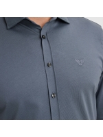 PME Legend LONG SLEEVE SHIRT Satin Jersey 5301 Vintage Indigo
