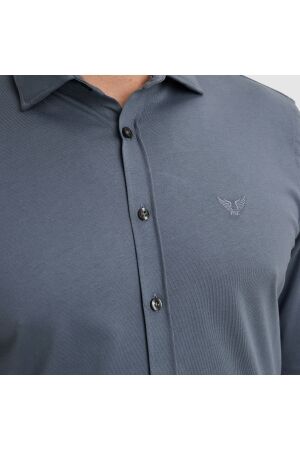 PME Legend LONG SLEEVE SHIRT Satin Jersey 5301 Vintage Indigo