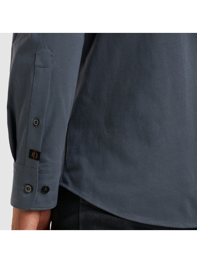 PME Legend LONG SLEEVE SHIRT Satin Jersey 5301 Vintage Indigo