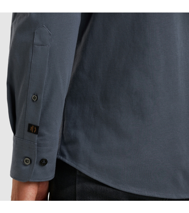 PME Legend LONG SLEEVE SHIRT Satin Jersey 5301 Vintage Indigo