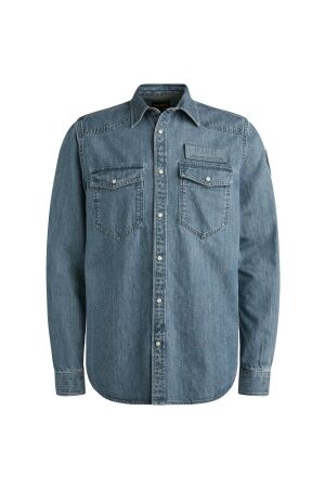 PME Legend LONG SLEEVE SHIRT Indigo Denim DEB denim blue