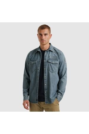 PME Legend LONG SLEEVE SHIRT Indigo Denim DEB denim blue