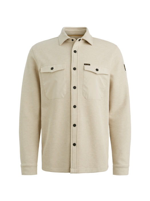 PME Legend LONG SLEEVE SHIRT Waffle Jersey 7013 Bone white