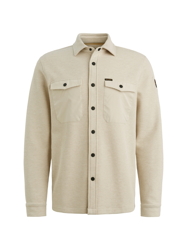 PME Legend LONG SLEEVE SHIRT Waffle Jersey 7013 Bone white