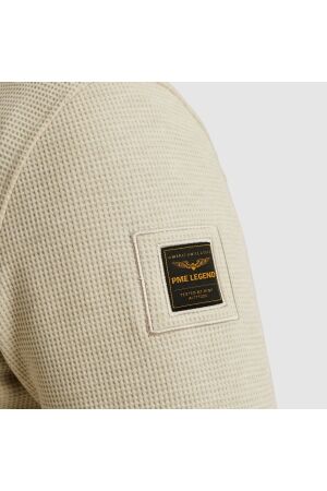 PME Legend LONG SLEEVE SHIRT Waffle Jersey 7013 Bone white