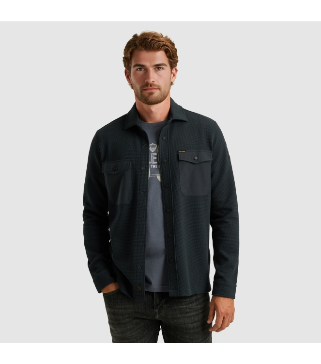 PME Legend LONG SLEEVE SHIRT Waffle Jersey 5282 Carbon