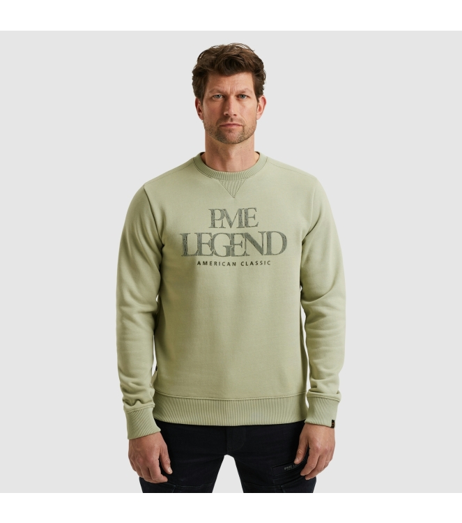 PME Legend Crewneck 3t cross fleece 6163 Dessert sage