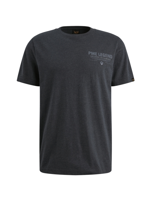 PME Legend Short sleeve r-neck melange jersey 5282 Carbon