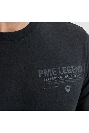 PME Legend Short sleeve r-neck melange jersey 5282 Carbon