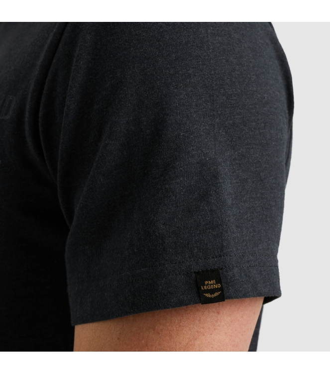 PME Legend Short sleeve r-neck melange jersey 5282 Carbon