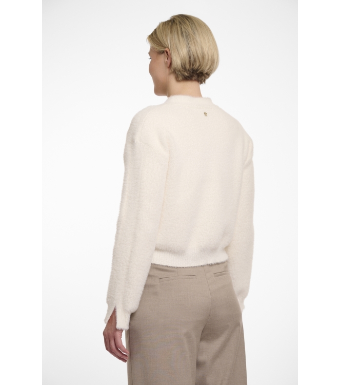 Rino en Pelle Short V-neck cardigan 70 snow white