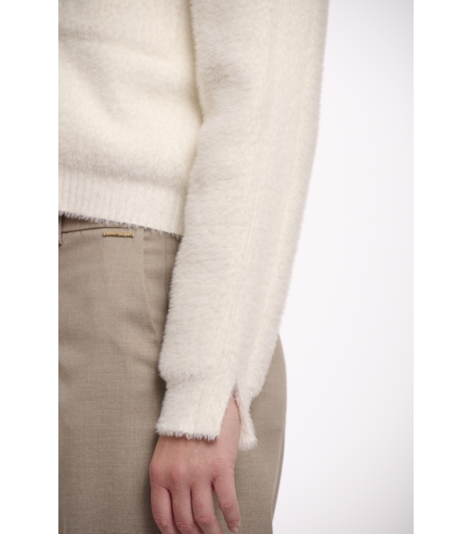 Rino en Pelle Short V-neck cardigan 70 snow white
