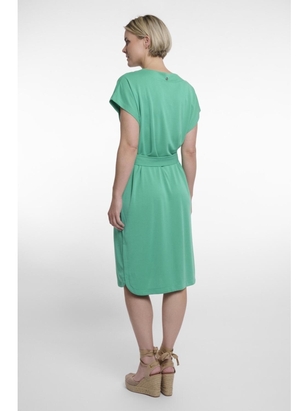 Rino en Pelle V-neck dress 10807 clover green