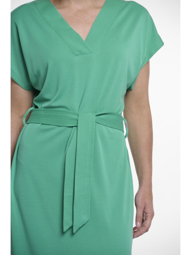 Rino en Pelle V-neck dress 10807 clover green