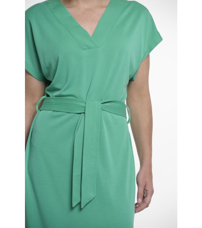Rino en Pelle V-neck dress 10807 clover green
