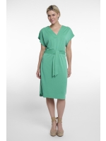 Rino en Pelle V-neck dress 10807 clover green