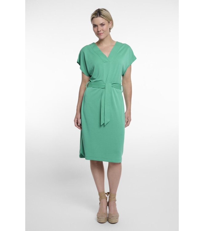 Rino en Pelle V-neck dress 10807 clover green