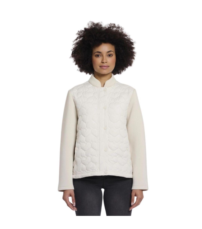Rino en Pelle Heart quilted jacket with scuba 9030 birch