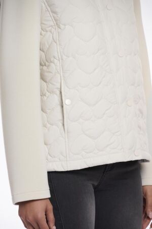 Rino en Pelle Heart quilted jacket with scuba 9030 birch