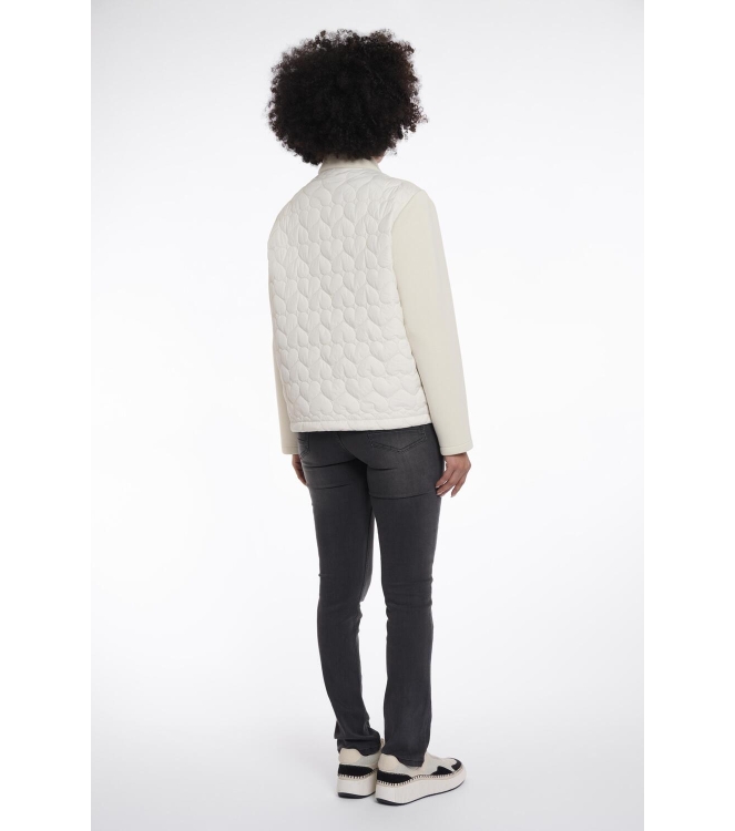 Rino en Pelle Heart quilted jacket with scuba 9030 birch