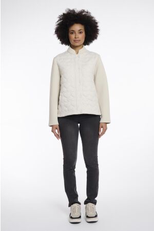 Rino en Pelle Heart quilted jacket with scuba 9030 birch