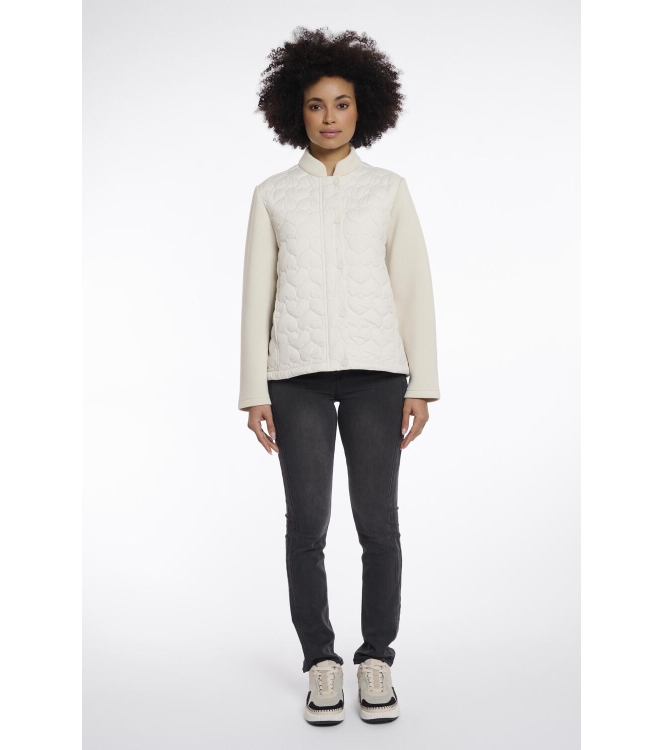Rino en Pelle Heart quilted jacket with scuba 9030 birch