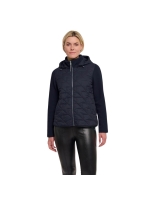 Rino en Pelle Light quilted jacket with scuba sleeves 7730 navy
