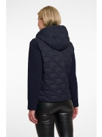 Rino en Pelle Light quilted jacket with scuba sleeves 7730 navy