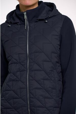 Rino en Pelle Light quilted jacket with scuba sleeves 7730 navy