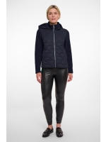 Rino en Pelle Light quilted jacket with scuba sleeves 7730 navy
