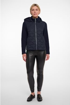 Rino en Pelle Light quilted jacket with scuba sleeves 7730 navy